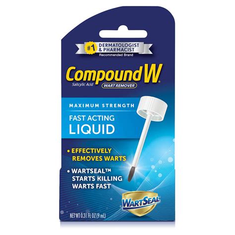 Compound W Fast Acting Liquid | Salicylic Acid Wart Remover | 0.31 FL ...