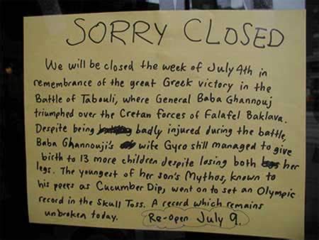 12 Hilarious Closed Signs - closed signs, hilarious signs - Oddee