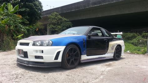 Nissan 1999 GTT R34 convert to GT-R style body kit - Faithful Rainbow