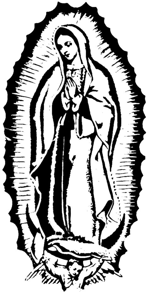 Virgen De Guadalupe Outline