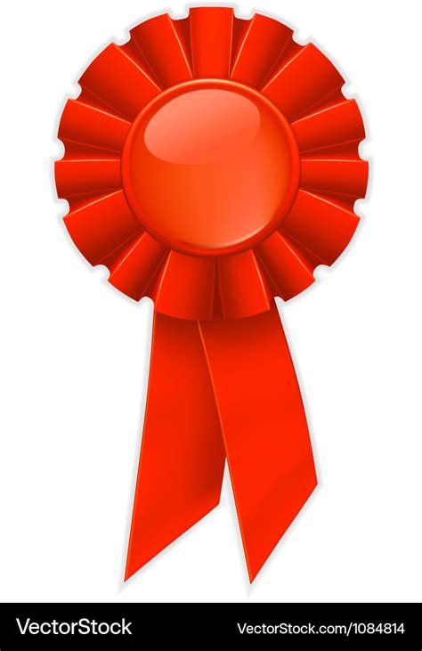 First place red ribbon Royalty Free Vector Image