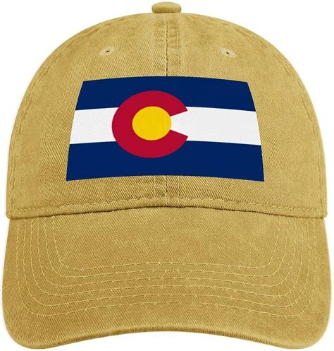 KLDCJUOP Unisex Colorado State Flag Cowboy Baseball Cap hat Sunhat Sand Colour-style1: Amazon.ca ...