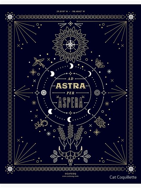 "Ad Astra Per Aspera" Metal Print for Sale by catcoq | Redbubble