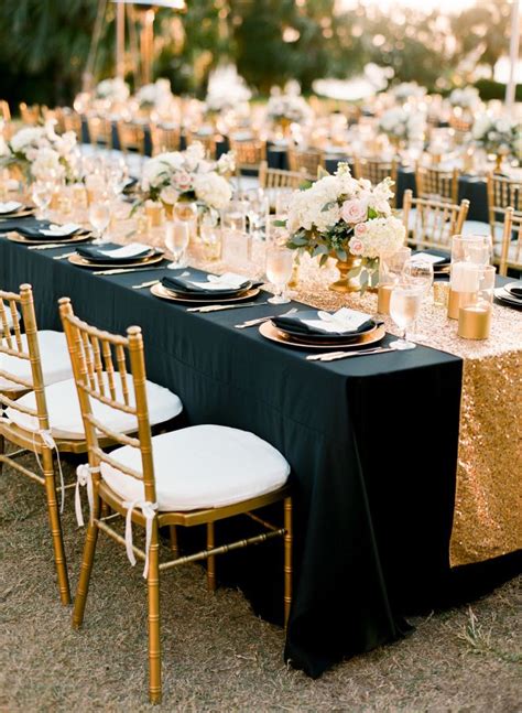 Hint of Glamour Powel Crosley Estate Wedding | Black gold wedding ...