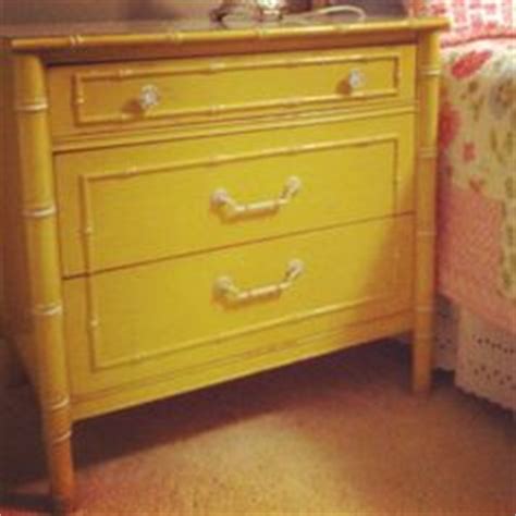 1960's Thomasville Regency Hollywood faux bamboo dresser in yellow for ...