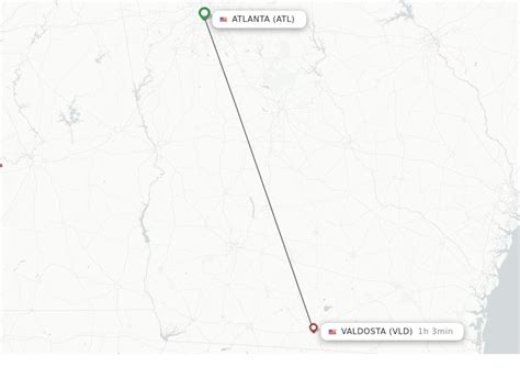 Direct (non-stop) flights from Atlanta to Valdosta - schedules ...