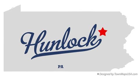 Map of Hunlock, PA, Pennsylvania