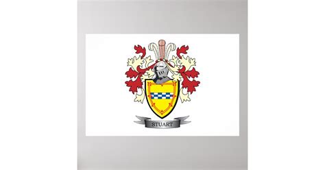 Stuart Family Crest Coat of Arms Poster | Zazzle.com