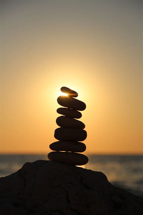 Free download | HD wallpaper: silhouette photography of stone balancing ...