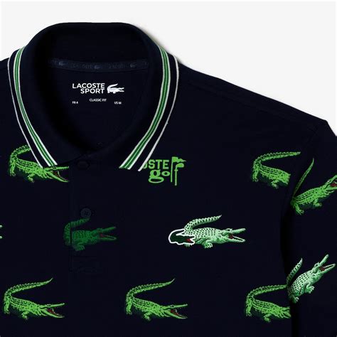 Men’s Lacoste Golf Crocodile Print Polo Shirt - Men's Short Sleeves Polo Shirts - New In 2023 ...