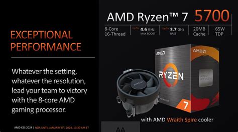 AMD Ryzen 7 5700X3D se presenta junto a otras CPU socket AM4