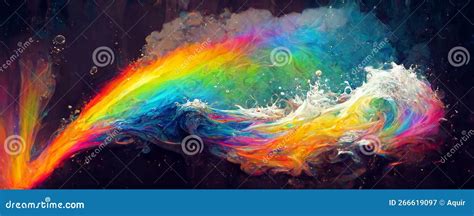 Rainbow Splash. Abstract Rainbow Coloured Background. Colourful Splashing Water Stock ...