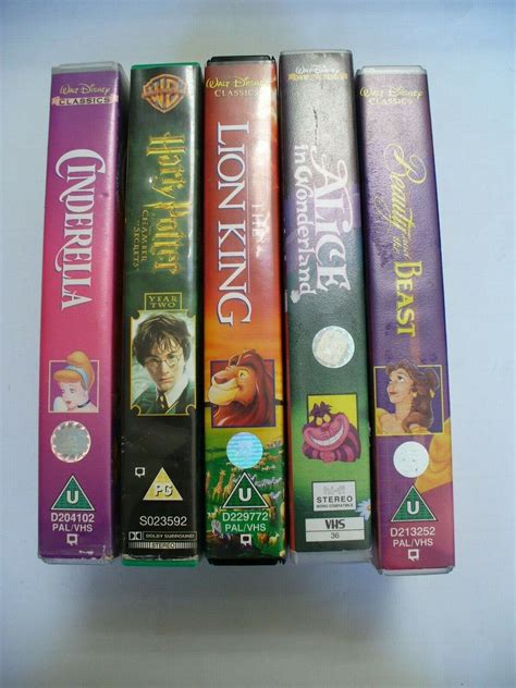 5 Disney/Warner Bros VHS Tapes. Disney Classics. Beauty & Beast ...