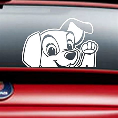 Cute Puppy Dog Auto Motorcycle Sticker Universal Car Stickers and Decals Car Window Decor ...