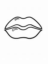 Lips coloring pages sketch template