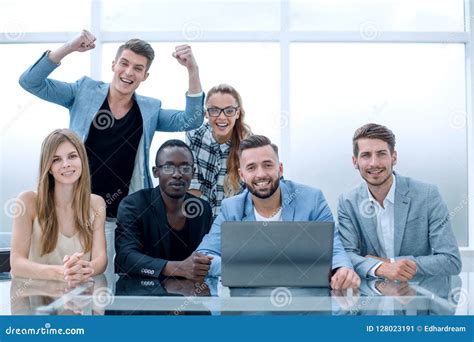 Group of Happy Business People in a Meeting at Office Stock Image - Image of office, adult ...