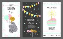 Cute Hippo Birthday Banner Free Stock Photo - Public Domain Pictures