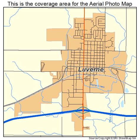 Aerial Photography Map of Luverne, MN Minnesota