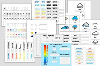 Weather Chart Craft and Custom Calendar (Colorful and B&W Two Versions)