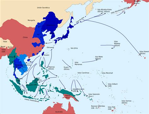 World War 2 Map Pacific