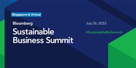 Agenda | Bloomberg Sustainable Business Summit Singapore 2023