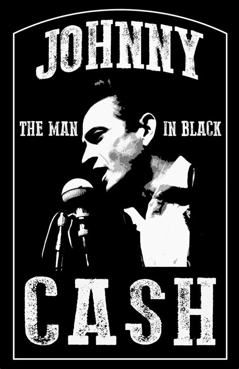 Johnny Cash man in Black Poster Print - Etsy