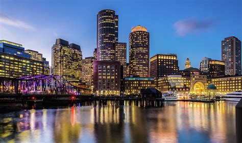 Boston Skyline At Sunset Photograph by (c) Swapan Jha - Fine Art America