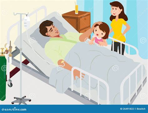 Visiting Patient In Hospital Vector Illustration | CartoonDealer.com #26491822