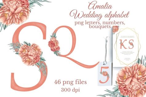 Wedding Alphabet Clipart, Flower Letters Graphic by sidelnikova.yy · Creative Fabrica