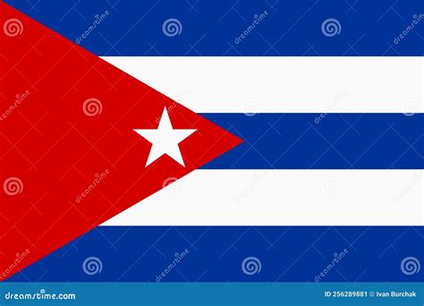 Flag of Cuba. Official Colors. Flat Vector Illustration Stock Vector ...