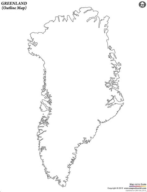 Blank Map of Greenland | Greenland Map Outline | Greenland map, Map ...