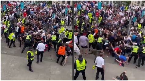 England fans ‘storm Wembley’, clash with stewards as scenes turn ugly ahead of Euro 2020 final ...