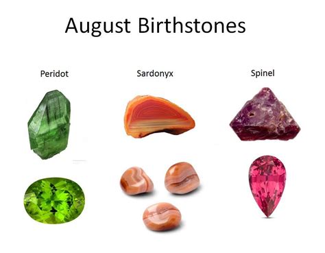 Hello August ! Three birthstones are available for August birthdays ...