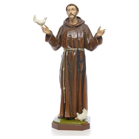 Saint Francis statue in fiberglass 170cm for outdoor use | online sales on HOLYART.com