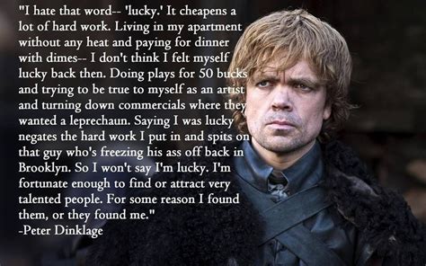 Peter Dinklage quote on life and acting