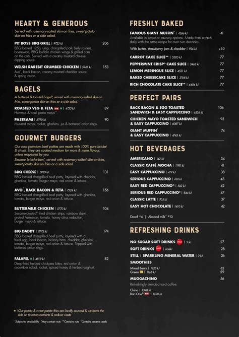 Mugg & Bean Menu Prices - Breakfast, Lunch and Burgers