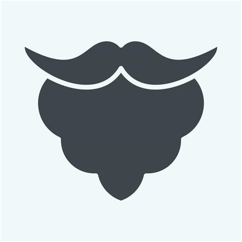 Icon Beard. related to Ireland symbol. glyph style. simple design editable. simple illustration ...