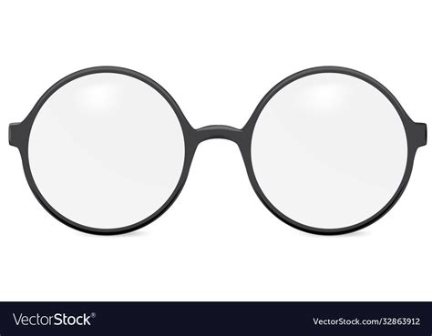 Round glasses isolated on white Royalty Free Vector Image