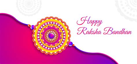 Happy Raksha Bandhan Banner Rakhi Promotional Background Indian Festival Holiday Greeting Card ...