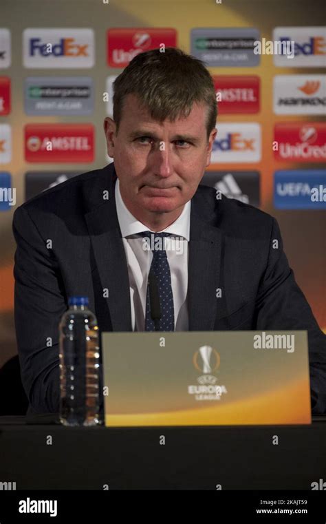 Coach Stephen Kenny of Dundalk pictured during press conference after ...