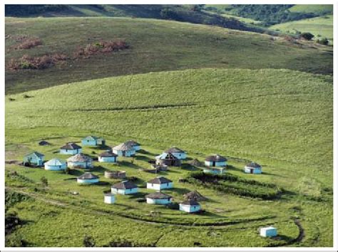 Photo illustration of a traditional isolated rural African village ...