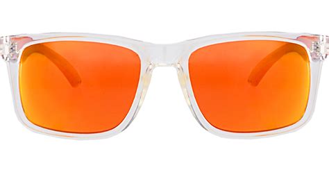 ASOS Asos Square Wayfarer Sunglasses with Orange Mirror Lens for Men - Lyst