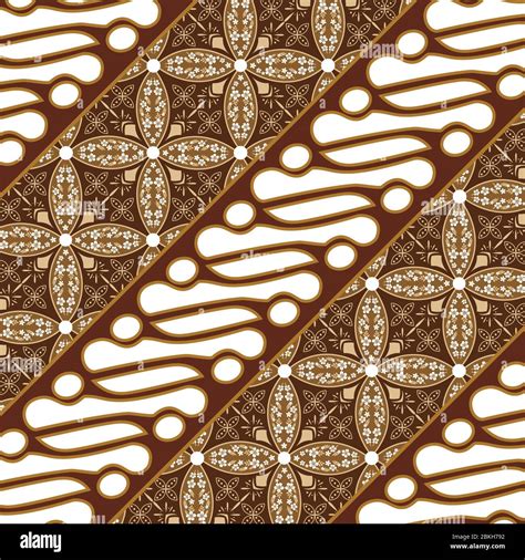 Modern Jogja batik motif design with elegant brown color Stock Vector ...