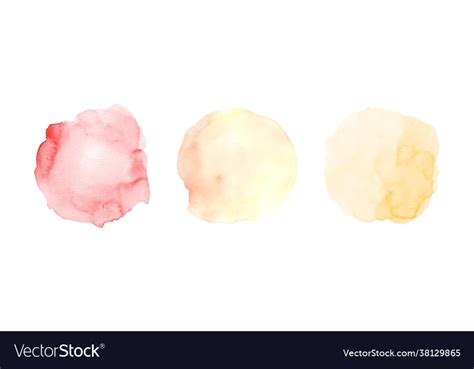 Set three yellow gradient orange watercolor Vector Image