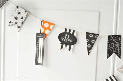 Easy DIY Mini Halloween Banner Tutorial - The Polka Dot Chair