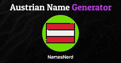 Austrian Name Generator - 355+ Unique Ideas