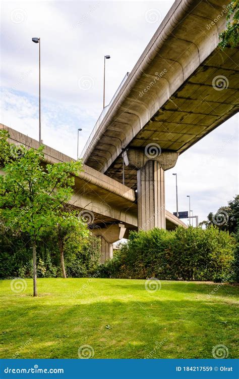 Two Concrete Highway Ramps Crossing One Above Another Stock Image - Image of outskirts ...