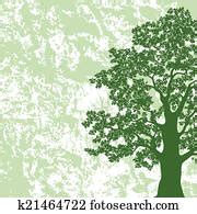 Oak leaves Stock Illustration | k17566984 | Fotosearch