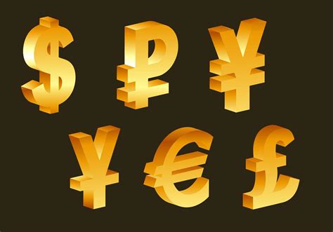 3d golden currency symbols 96208 Vector Art at Vecteezy