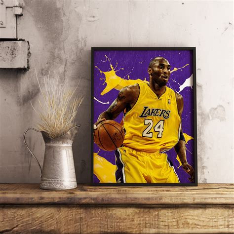 Kobe Bryant Poster LA Lakers Wall Art Printable Kids Room | Etsy